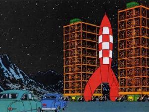A rocket from *The Adventures of Tintin*.