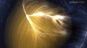 An illustration of the Laniakea Supercluster.