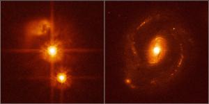 Two Hubble images of quasars.