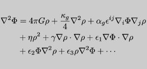 A modified equation of gravity.
