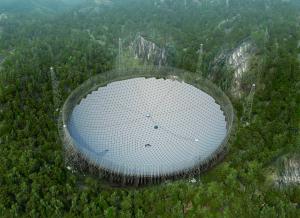 China's FAST radio telescope is 500 meters across.