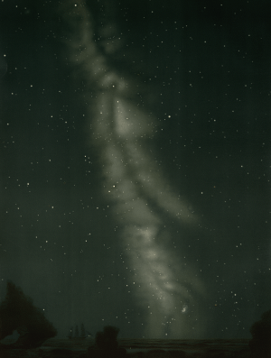 Trouvelot's depiction of the Milky Way captures the wonder of the night sky.