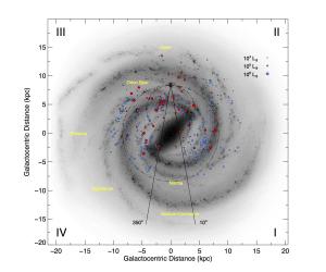 A map of the Milky Way galaxy.