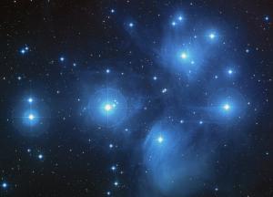 The Pleiades star cluster.