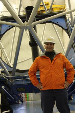 Standing in front of the Gemini South mirror.