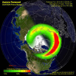 A map of Earth's aurora.