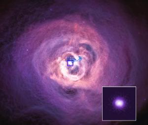 X-ray image of Perseus black hole region.