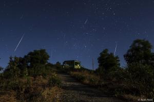 The Geminid meteor shower in the Northern Hemisphere.