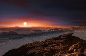 Artist's impression of the planet orbiting Proxima Centauri.