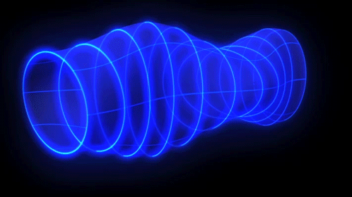 Animated illustration of a gravitational wave.