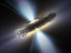 Artist’s impression of a torus of dust surrounding a black hole.