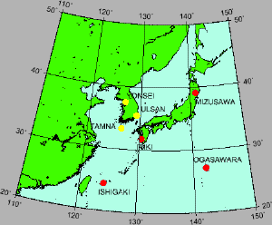 Location of the VERA antennas.