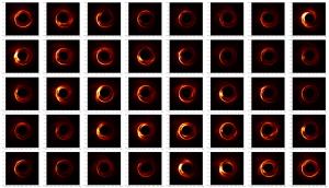 A sequence of snapshots simulating the rotating Hayward black hole.