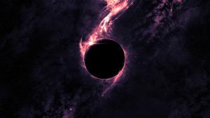 Artistic interpretation of a black hole.