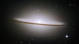 This image of the Sombrero Galaxy is a mosaic of six images taken by the Hubble Space Telescope.