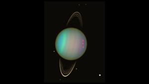 Uranus as captured by the Hubble Space Telescope.