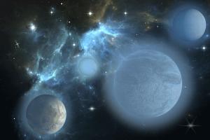 Illustration potentially habitable worlds.