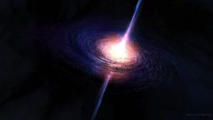 Artist view of an active quasar.