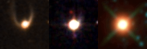Left: DSS color composite. Middle: 2MASS composite. Right: WISE composite.