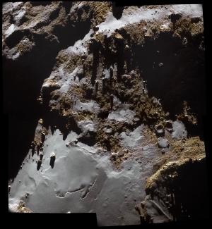 A color image of 67P's surface.