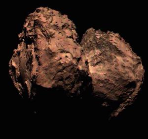 A color image of comet 67P/Churyumov–Gerasimenko.