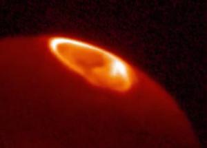 Jupiter's new spot seen in infrared.