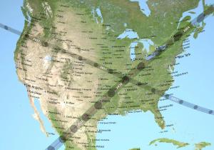 Comparison of the 2017 eclipse path and the 2024 eclipse path.