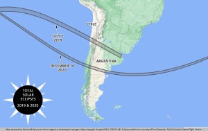 The 2019 and 2020 total eclipses compared.