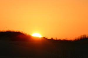 Sunrise over Sand Dunes.