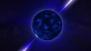 Artist view dark neutron star.