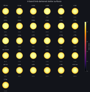 Limb-darkened model images for the sample of 31 stars observed with the CHARA Array in the near infrared.