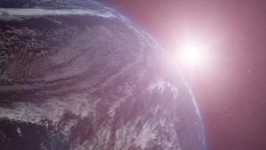 Artist concept of the Earth 4 billion years ago.