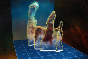 Illustration showing the location of the pillars of creation.
