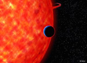 Illustration of the exoplanet GJ 3470b.