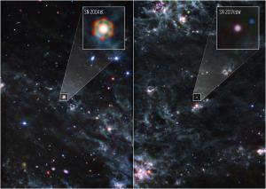 Images of SN 2004et and SN 2017eaw.