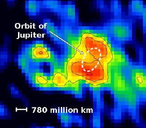 Map of dust grains around DG Tauri.
