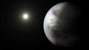 Artist view of the exoplanet Kepler-452b.