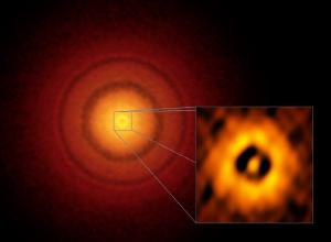 The TW Hydrae system has a gap at about 1 AU.