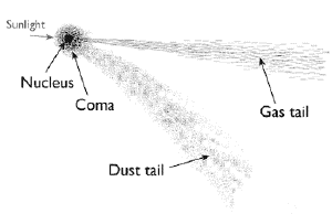 Structure of a comet.