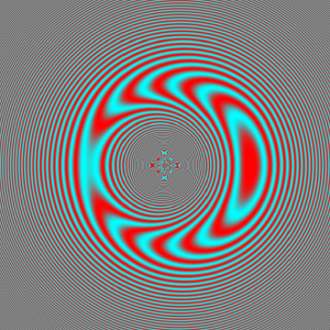 The diffraction effect of a solar lens.