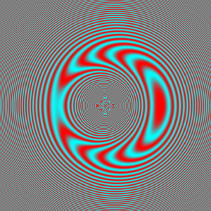 The diffraction effect of a solar lens.