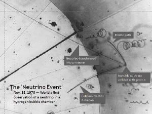 First bubble chamber observation of a neutrino.