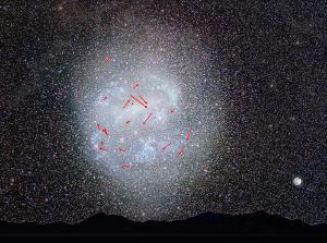 Hubble measures the rotation of the Large Magellanic Cloud.