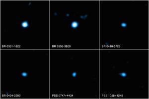 Images of distant quasars.