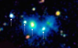 Image of a quasar quartet.