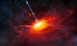 Artist's impression of a quasar.