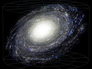 Artist depiction of the Milky Way galaxy.