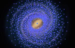 Artist's impression of the large stellar void stretching 8,000 light-years from the center of the Milky Way where there are no Cepheids.