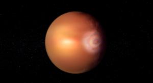 Artist impression of glory on exoplanet WASP-76b.