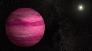 An artistic view of the Jovian exoplanet GJ 504b.